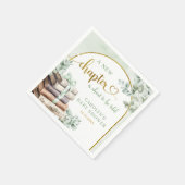 Greenery Sage Storybook Baby shower Papieren serve Servet (Hoek)