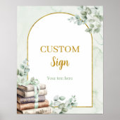 Greenery Sage Storybook Custom Sign Poster (Voorkant)