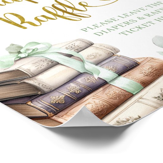 Greenery Sage Storybook Luier Raffle Poster (Hoek)