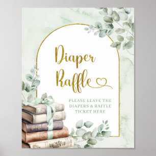 Greenery Sage Storybook Luier Raffle Poster