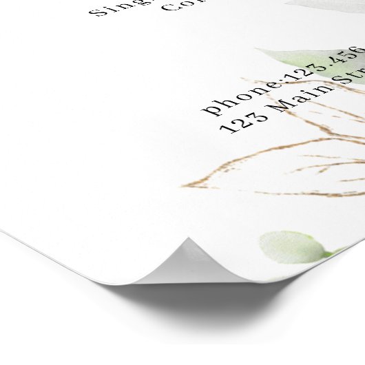 Greenery Salon Price List Poster (Hoek)