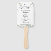 Greenery Script Timeline Program Invitation Handwaaier (Voorkant)