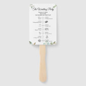 Greenery Script Timeline Program Invitation Handwaaier (Achterkant)