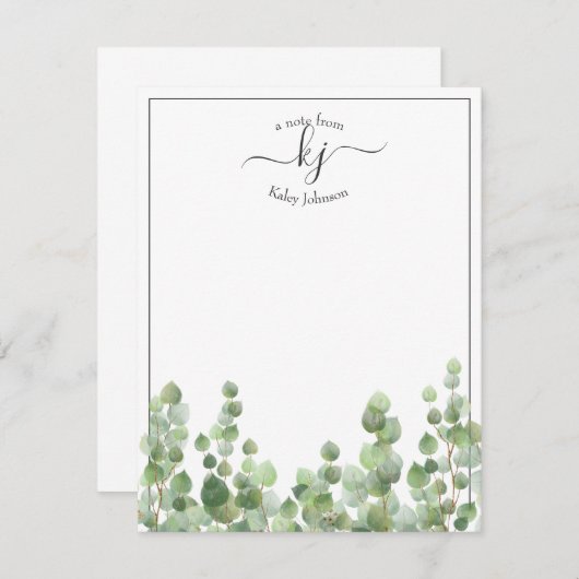 Greenery Script | Van het bureau van de Kaart van  (Voorkant / Achterkant)