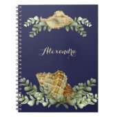 Greenery Seashell Nautical Cream Shells Notitieboek (Voorkant)