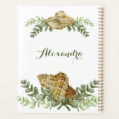 Greenery Seashell Nautical Cream Shells Planner (Achterkant)