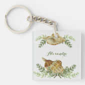 Greenery Seashell Nautical Cream Shells Sleutelhanger (voorkant)