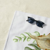 Greenery Seashell Nautical Cream Shells Strandlaken (In situ)