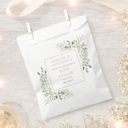 Greenery Seed Packet begrafenismonument Bedankzakje (Geknipt)