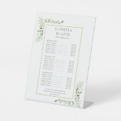 Greenery Service Menu Price List Reclamebord Met Voetstuk (Voorkant)