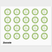 Greenery Shamrock Clover Polka stipt Patrick's Day Ronde Sticker (Vel)