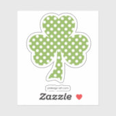 Greenery Shamrock Clover Polka stipt Patrick's Day Sticker (Vel)
