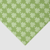 Greenery Shamrock Clover Polka stipt Patrick's Day Tissuepapier (Detail)