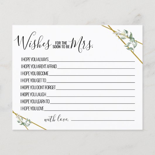 Greenery Souhaite que le Bientôt être la carte de (Devant)