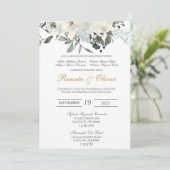 Greenery Spanish Wedding Invitation Kaart (Staand voorkant)
