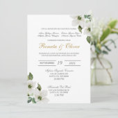 Greenery Spanish Wedding Invitation Kaart (Staand voorkant)
