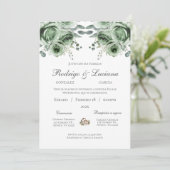 Greenery Spanish Wedding-uitnodiging Kaart (Staand voorkant)