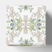 Greenery Spring Pink Flowers Favor Box Bedankdoosjes (Bovenkant)