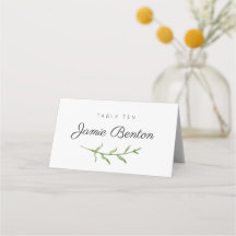 Greenery Spring Wedding / Event Place Card