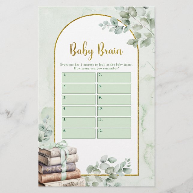 Greenery Storybook Baby Brain Games (Voorkant)