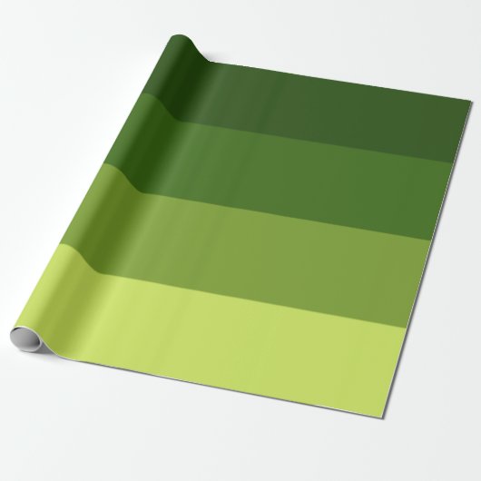Greenery Stripes Cadeaupapier (Uitgerold)