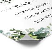 Greenery succulent bloemen mimosa bar sign poster (Hoek)