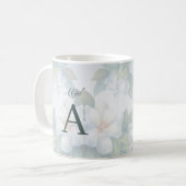 Greenery Succulent Leaf Mint Waterverf Botanisch Koffiemok (Voorkant links)