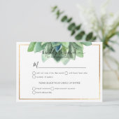 Greenery Succulent RSVP Stylish|Desert Roos Aankondiging (Staand voorkant)