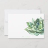 Greenery Succulent RSVP Stylish|Desert Roos Aankondiging (Achterkant)