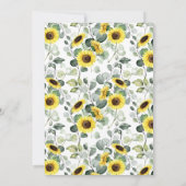 Greenery Sunflower Bubble & Brews Couples Shower Kaart (Achterkant)