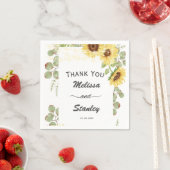 Greenery Sunflower Eucalyptus String Light Wedding Servet (Insitu)