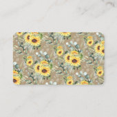 Greenery Sunflower Hoeveel corks Shower game card Plaatskaartje (Achterkant)