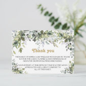 Greenery Sympathy Funeral Merci Note (Debout devant)