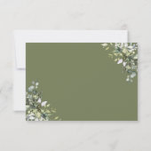 Greenery Sympathy Funeral Merci Note (Dos)