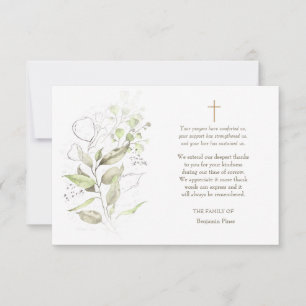 Greenery Sympathy Thank You Card Bedankkaart
