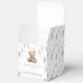 Greenery Teddy Bear Bow Baby shower Gift Favoriet Bedankdoosjes (Geopend)