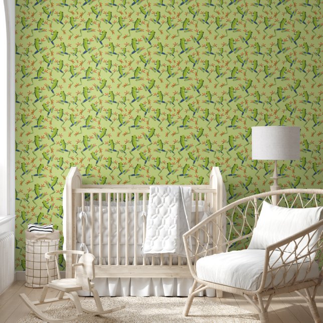 Greenery Tree-Frog Patroonontwerp Behang (Kinderen)