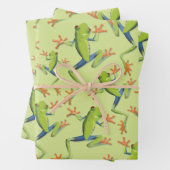 Greenery Tree-Frog Patroonontwerp Inpakpapier Vel (In situ)