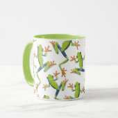 Greenery Tree-Frog Patroonontwerp Mok (Voorkant links)