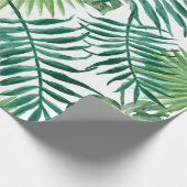 Greenery Tropical Monstera en Palm Leaves Cadeaupapier (Hoek)