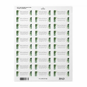 Greenery Tropical Palm Leaves Return Address Etiket (Full Sheet)