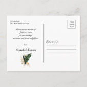 Greenery Tropical Summer verlaat de datum redden Briefkaart (Achterkant)