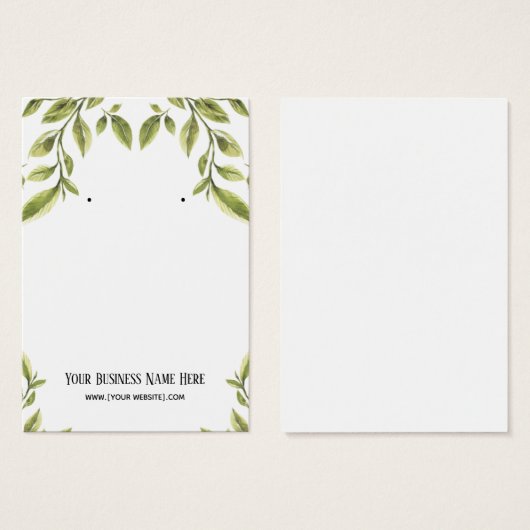 Greenery verliest schermkaarten visitekaartje (Voorkant /achterkant)