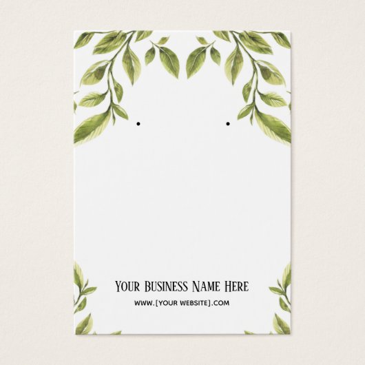 Greenery verliest schermkaarten visitekaartje (Voorkant)
