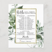 Greenery verliest tijdlijn voor tekstbruiloft voor (Achterkant)