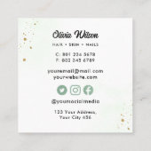 Greenery Vierkante Visitekaartje (Achterkant)