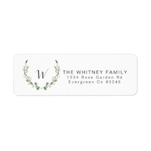 Greenery Vine Waterverf   Elegant en minimaal Etiket