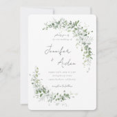 Greenery Vines Invitation Kaart (Voorkant)