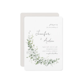 Greenery Vines Invitation Kaart