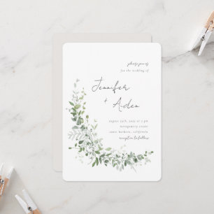 Greenery Vines Invitation Kaart